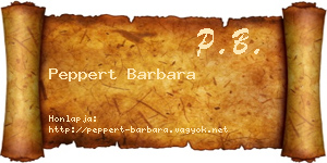 Peppert Barbara névjegykártya